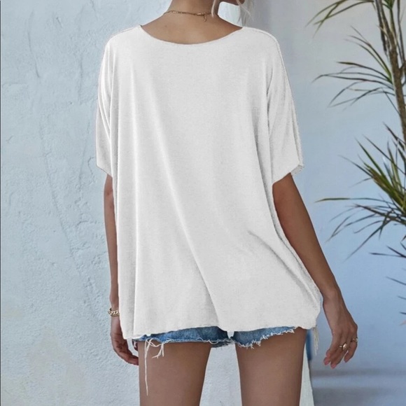 Reserved- Slouchy batwing sleeve top - Picture 2 of 16